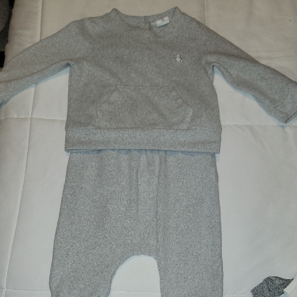 Gray Baby Sweatshirt and Pants Set